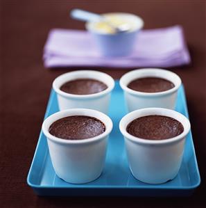 Pot au chocolate (baked chocolate mousse)