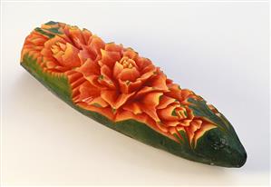 Carved papaya