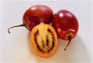 Tamarillos, whole and halved