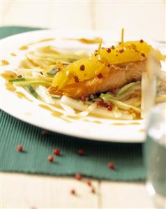 Salmon fillet with oranges