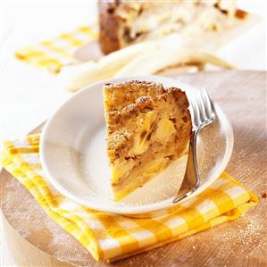 Piece of banana cake