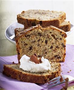 Courgette chocolate cake, sliced