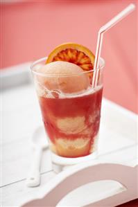 Campari orange sorbet