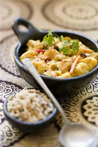 Chicken and banana curry (India)