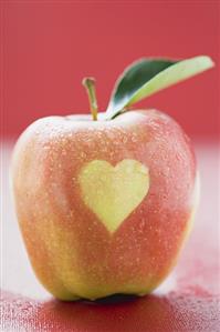 Apple with heart