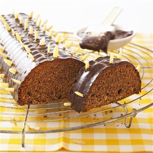 Saddle of venison cake on cake rack