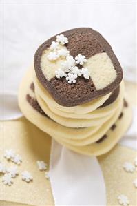 Chocolate and plain cookies for Christmas