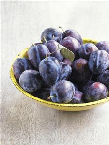 Plums in a dish