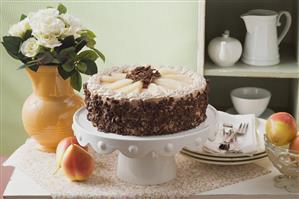 Chocolate and pear cake