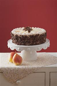 Chocolate and pear cake