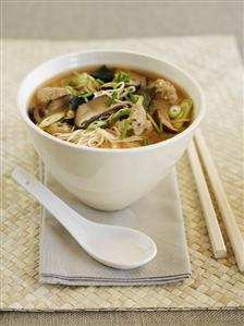 Noodle soup with mushrooms (Asia)