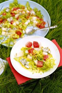 Melon salad in the open air