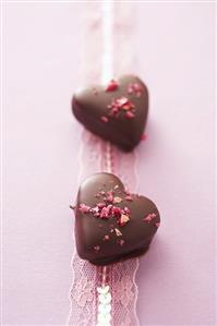 Heart-shaped chocolates