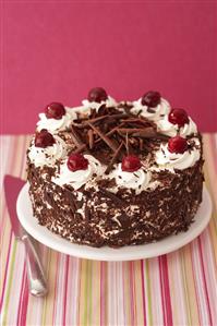 Black Forest cherry gateau