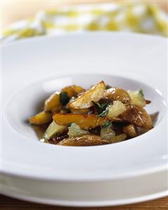 Sauté potatoes with lime and spiced sugar