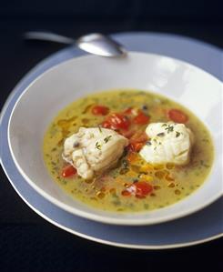 Pescatrice inzuppata (Fish soup with monkfish & tomatoes)