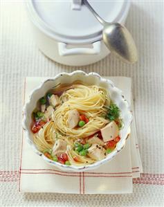 Chicken soup with noodles