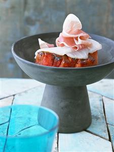 Grilled watermelon and snapper