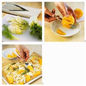 Preparing oven-baked fennel and orange