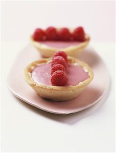 Small raspberry tarts