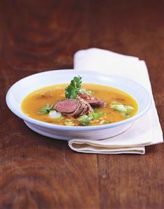 Lentil soup with lamb