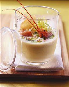 Vichyssoise with freshwater crayfish