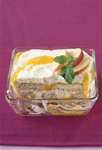 Peach tiramisu