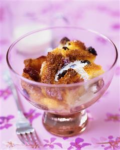 Cherry bread pudding