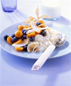 Rice pudding with fruit