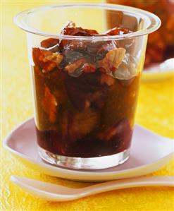 Plum jam with walnuts