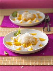 Sticky rice with mango (Thailand)