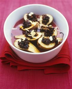 Pears stuffed with mincemeat