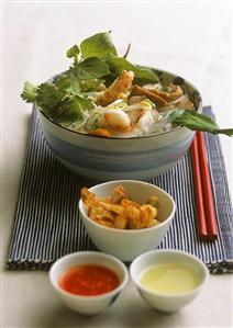 Hu tieu (Rice noodle soup, Saigon, Vietnam)