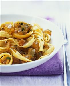 Tagliatelle with vegetables, lemon and Aloe vera