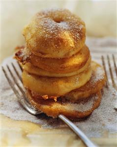 Apple fritters with cinnamon sugar