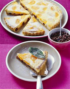 Mandarin orange cheesecake with chocolate chips