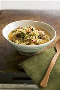 Barley soup with meat