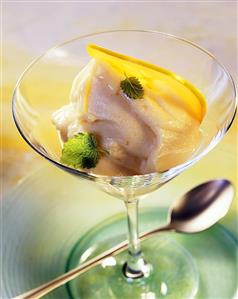 Sharon fruit and apple sorbet with honey