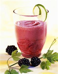 Blackberry kefir drink