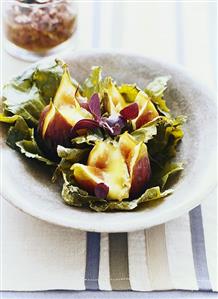 Figs with melted Gorgonzola