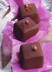 Chocolates with pink pepper