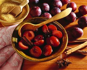 Plum compote