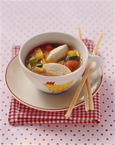 Vegetable stew with quark dumplings