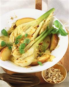 Fennel and apple with basil