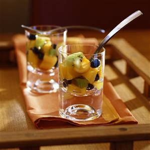 Fruit Salad in a Stack of Bowls