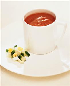 Gazpacho (cold vegetable soup, Spain)