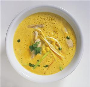 Creamed vegetable soup with chicken