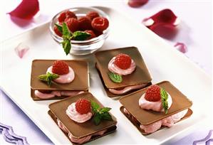 Raspberry slices