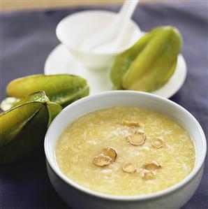 Corn and sweet potato soup with ginger