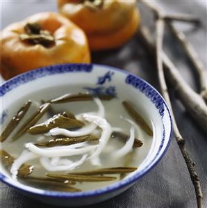 Sardine soup with water lilies